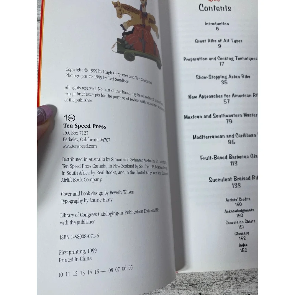 The Great Ribs Book by‎ Hugh Carpenter and Teri Sandison Cookbook BBQ Recipes